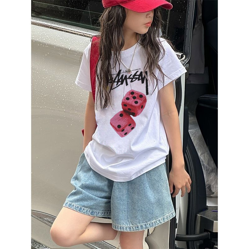 【90-160cm】元気いっぱい 爆売れ中 ストリート トレンド 女の子 半袖 Tシャツ