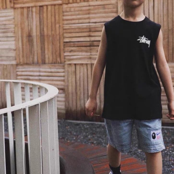 【90-160cm】着回し力抜群  デザイン満点 ゆったり 涼しく快適 男の子 タンクトップ