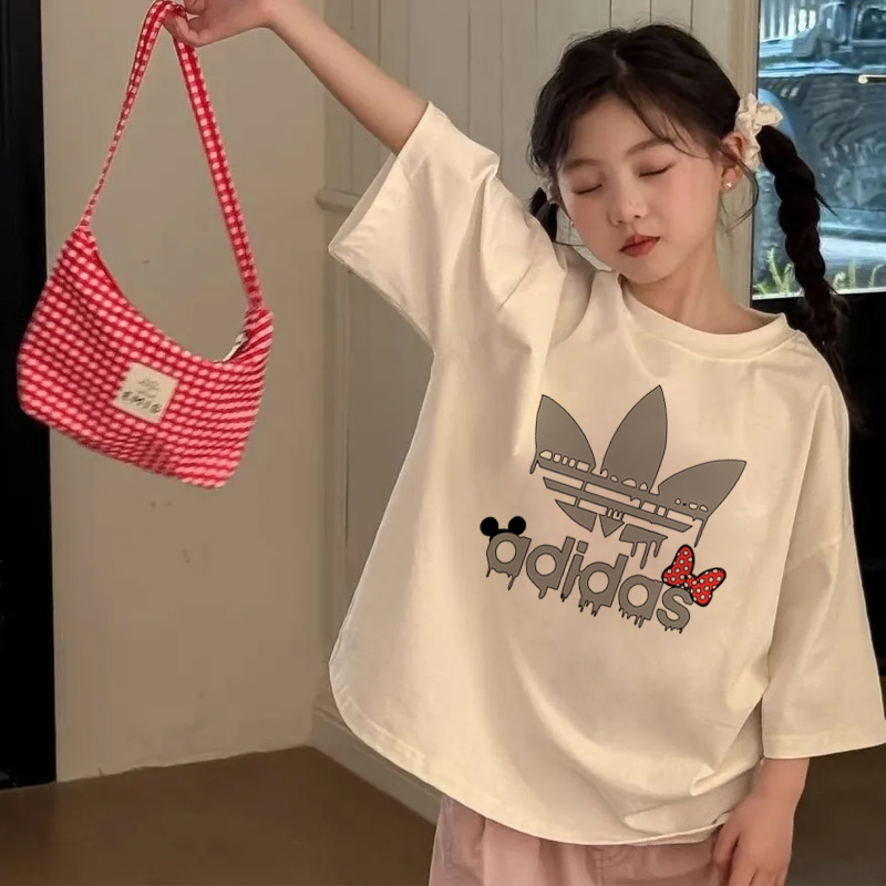 【90-160cm】デイリーにぴったり 大人気 オシャレ 合わせやすい 女の子 半袖 Tシャツ