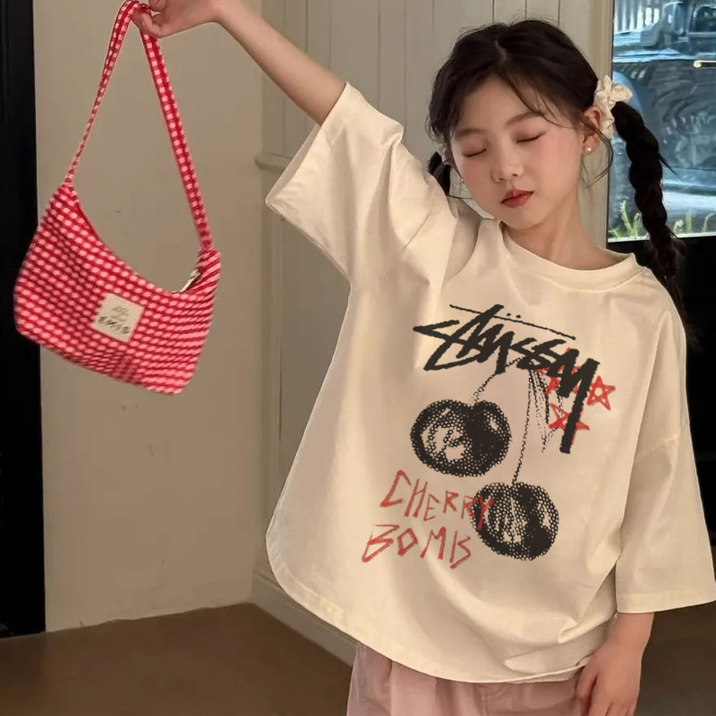 【90-160cm】ママたちに大好評 売れ筋 可愛い スタイリッシュ 女の子 半袖 Tシャツ