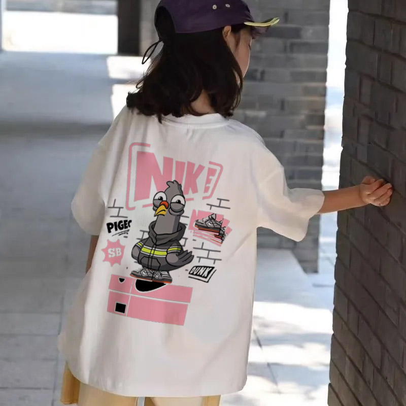 【90-160cm】デザイン満点 大活躍 プリント トレンド  着やすい 女の子 半袖 Ｔシャツ