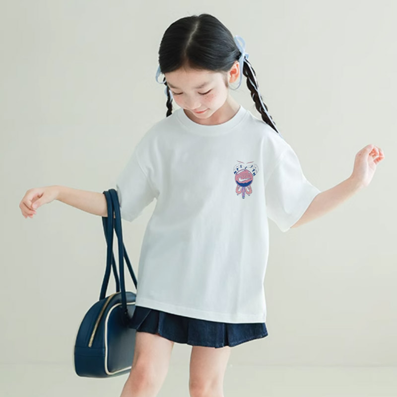 【90-160cm】リラックス感ある 大注目 おしゃれ カジュアル 女の子 半袖 Ｔシャツ