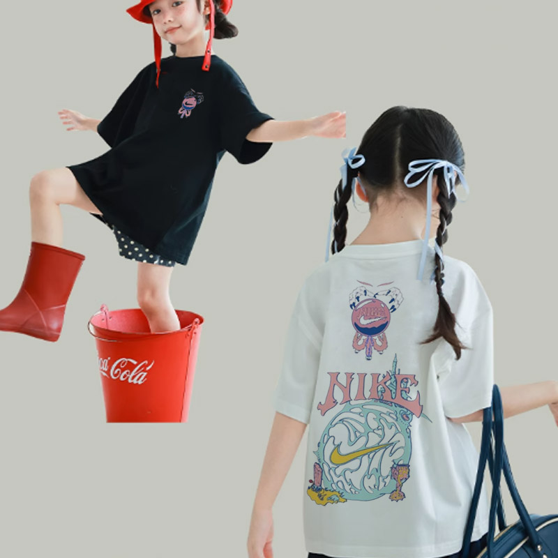 【90-160cm】リラックス感ある 大注目 おしゃれ カジュアル 女の子 半袖 Ｔシャツ