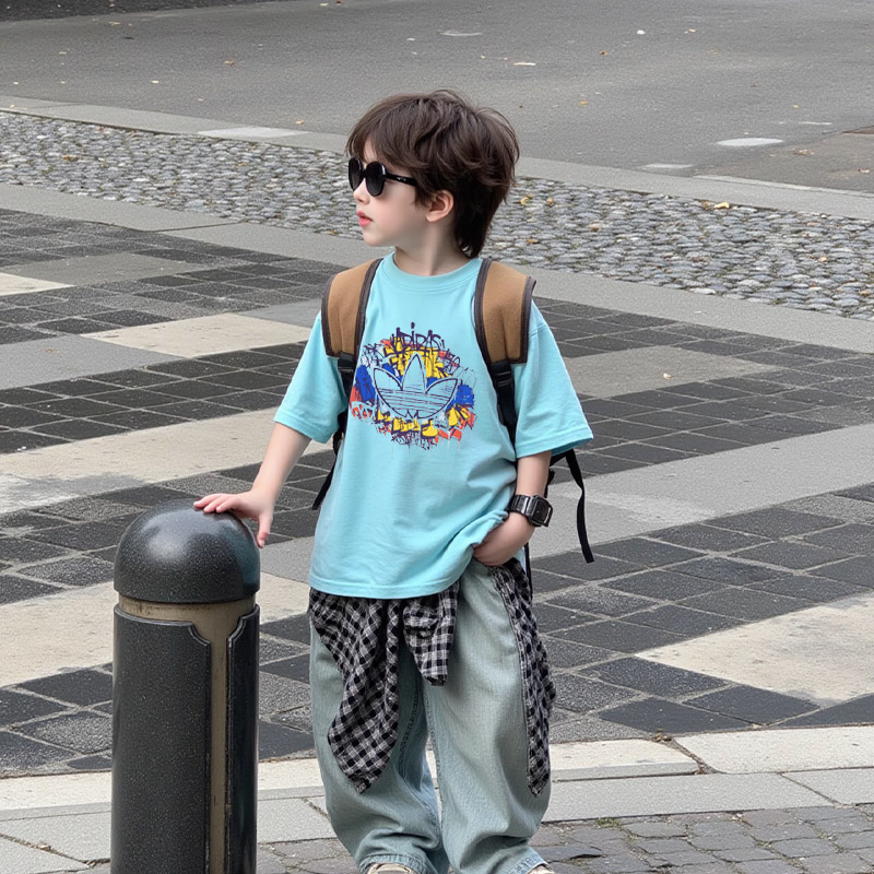 【90-160cm】目を奪われる 大活躍 カッコイイ 合わせやすい 多色展開 男の子 半袖 Ｔシャツ