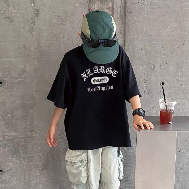 【90-160cm】リラックス感ある 大人気 カジュアル カッコイイ 男の子 半袖 Ｔシャツ
