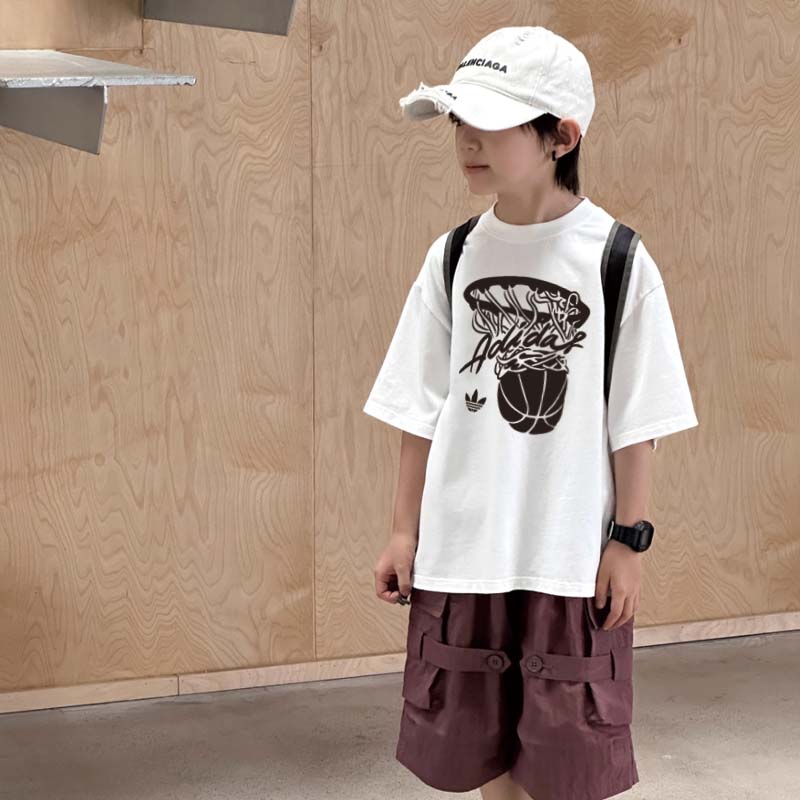 【90-160cm】トレンド感たっぷり 大注目 カジュアル ストリート 男の子 半袖 Tシャツ
