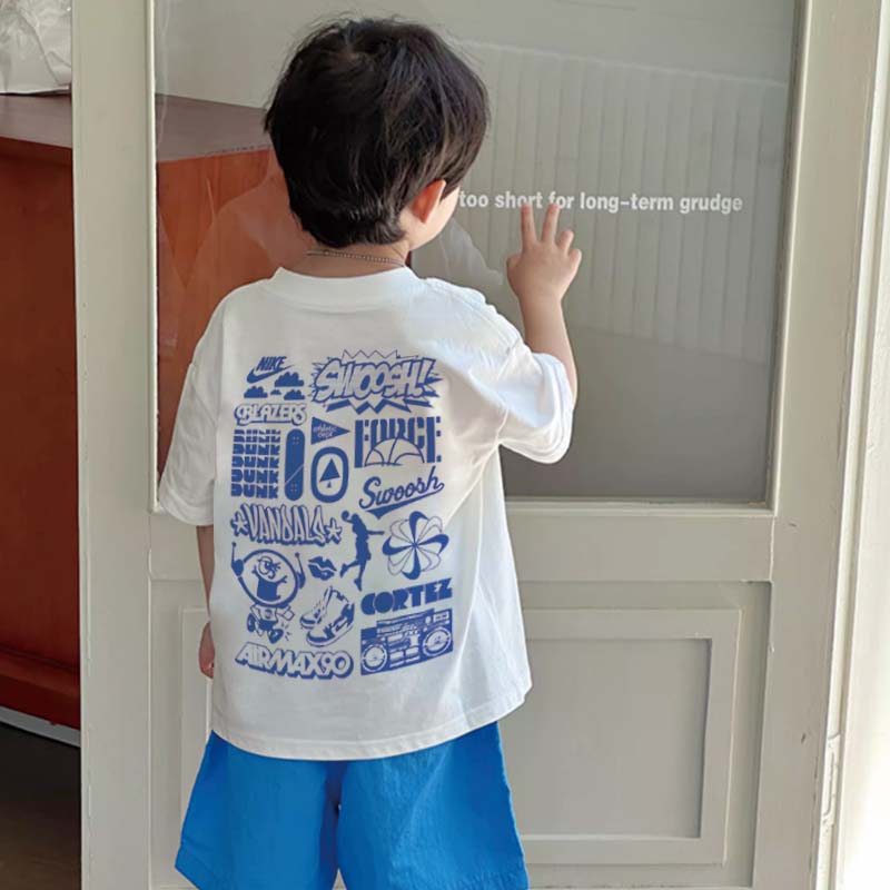 【90-160cm】おしゃれキッズ必見 爆売れ中 スタイリッシュ ストリート 男の子 半袖 Tシャツ