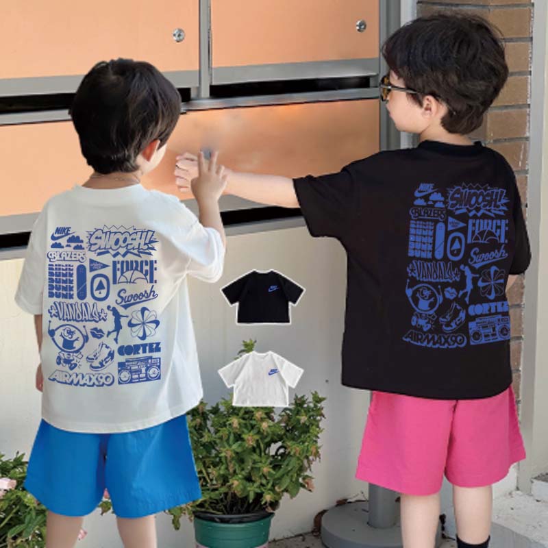 【90-160cm】おしゃれキッズ必見 爆売れ中 スタイリッシュ ストリート 男の子 半袖 Tシャツ