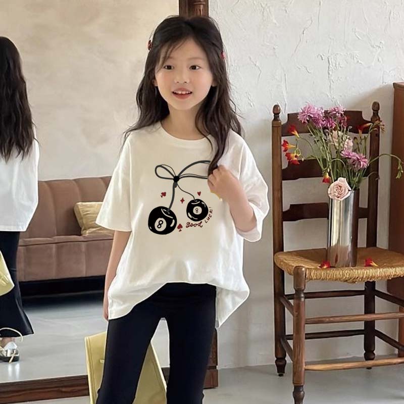 【90-160cm】毎日着たくなる 爆売れ中 スウィート ストリート 女の子 半袖 Tシャツ