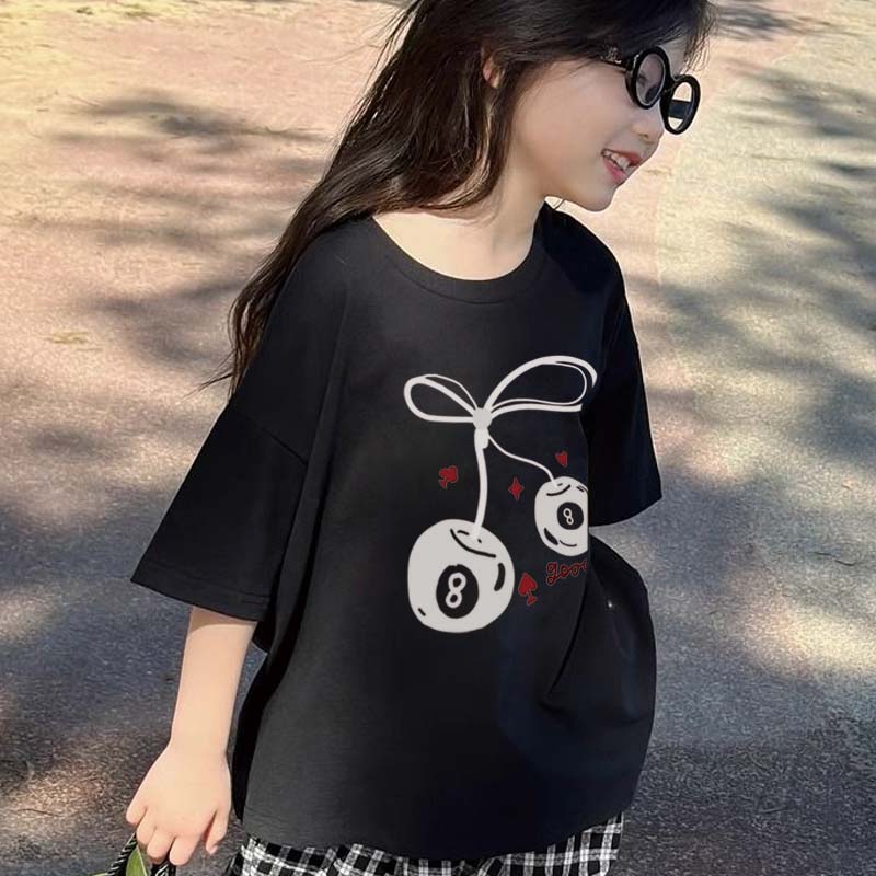 【90-160cm】毎日着たくなる 爆売れ中 スウィート ストリート 女の子 半袖 Tシャツ