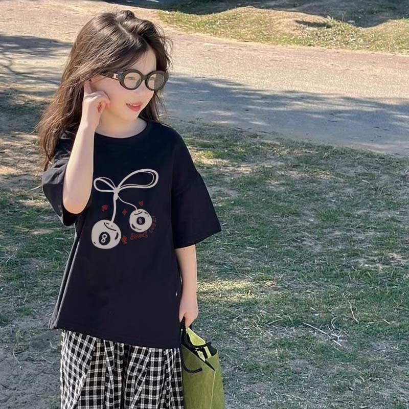 【90-160cm】毎日着たくなる 爆売れ中 スウィート ストリート 女の子 半袖 Tシャツ