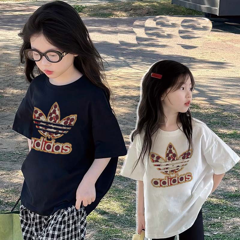 【90-160cm】絶対欲しい モード感アップ カジュアル 合わせやすい 女の子 半袖 Tシャツ