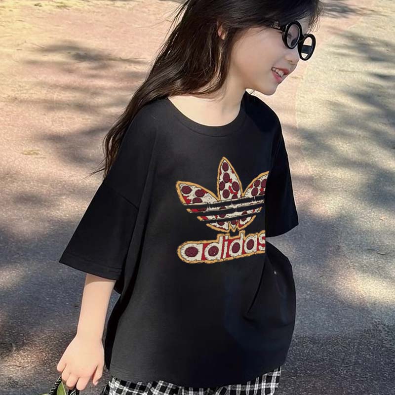 【90-160cm】絶対欲しい モード感アップ カジュアル 合わせやすい 女の子 半袖 Tシャツ