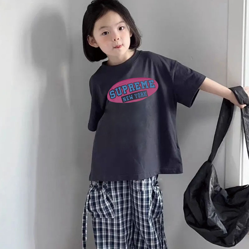 【90-160cm】これを逃す手はない 絶対流行 カジュアル お出かけに 女の子 半袖 Tシャツ
