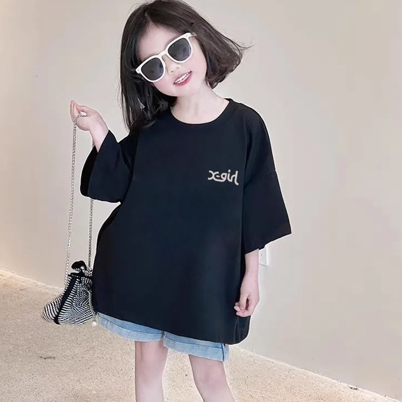【90-160cm】SNS映えコーデに ストリート カジュアル プリント 女の子 半袖 Ｔシャツ