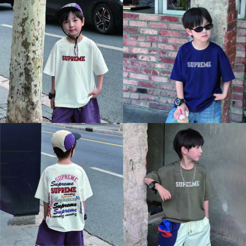 【90-160cm】絶対後悔しない モード感アップ カジュアル クール 男の子 半袖 Tシャツ