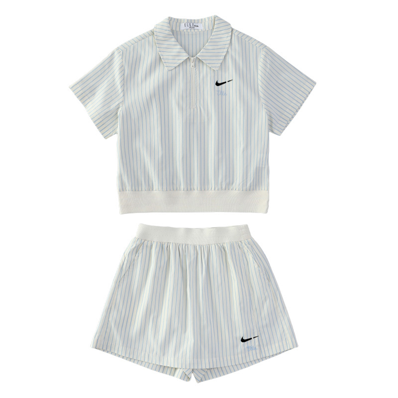 【120-170cm】二点セット よく売れる カジュアル スポーティ 女の子 半袖Tシャツ+スカート セットアップ