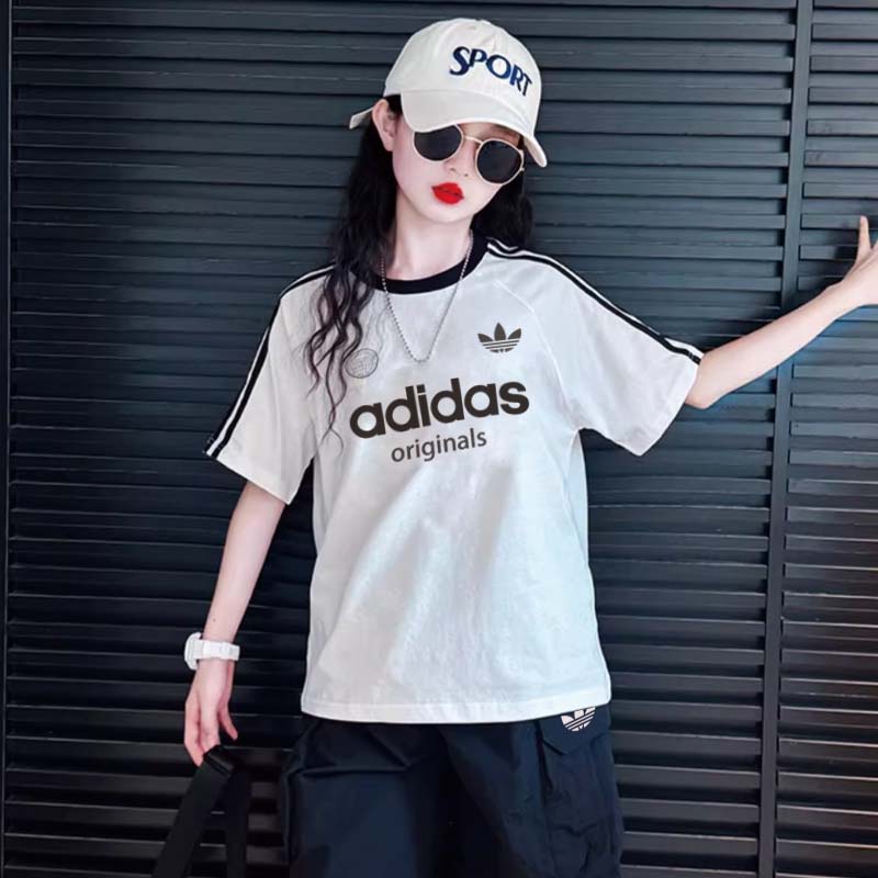 【100-150cm】今季大注目 カジュアル ラウンドネック 合わせやすい 定番 半袖 Tシャツ