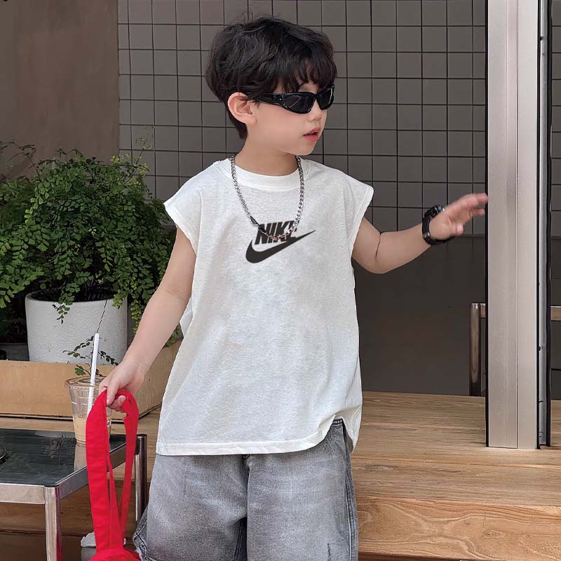【90-160cm】人気上昇中 リラックス感ある 定番 カジュアル ラウンドネック タンクトップ