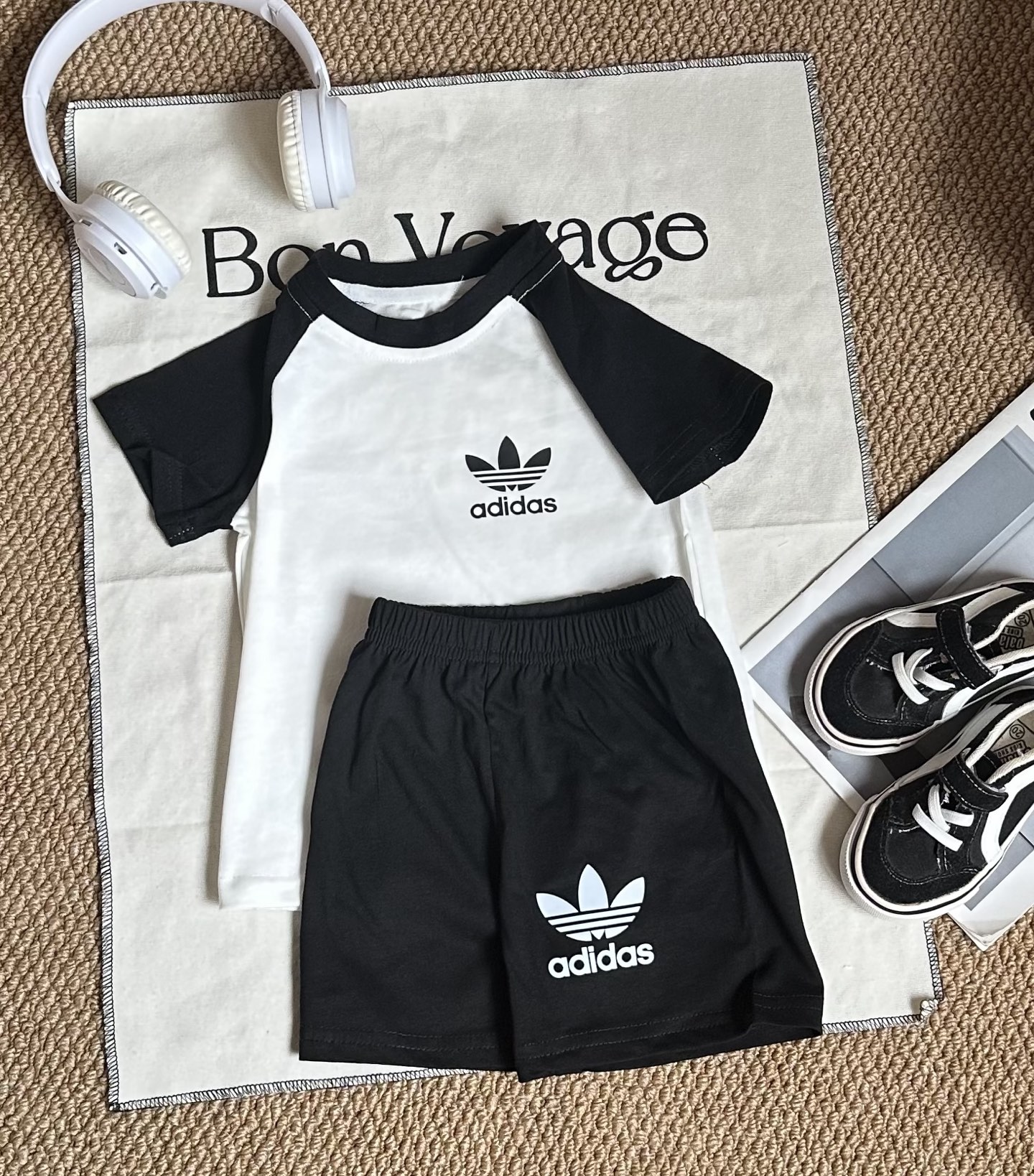【80-130cm】二点セット リピーター多数  売れ筋 カジュアル 快適 半袖Ｔシャツ+ショートパンツ セットアップ