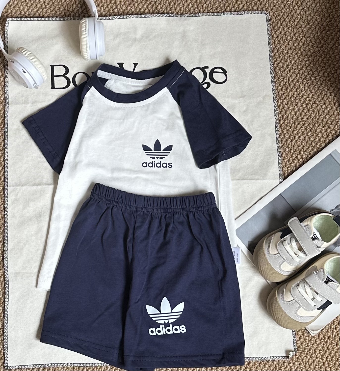 【80-130cm】二点セット リピーター多数  売れ筋 カジュアル 快適 半袖Ｔシャツ+ショートパンツ セットアップ
