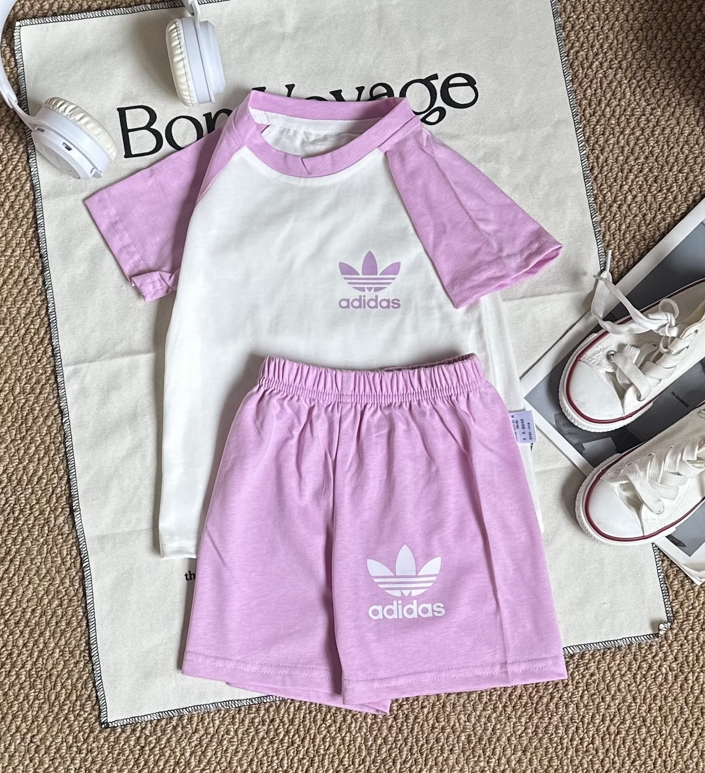 【80-130cm】二点セット リピーター多数  売れ筋 カジュアル 快適 半袖Ｔシャツ+ショートパンツ セットアップ