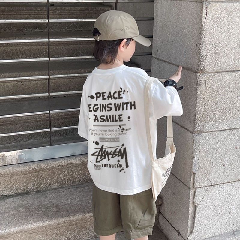 【90-160cm】存在感アップ  大人気 カジュアル 通気性抜群  男の子 半袖 Ｔシャツ