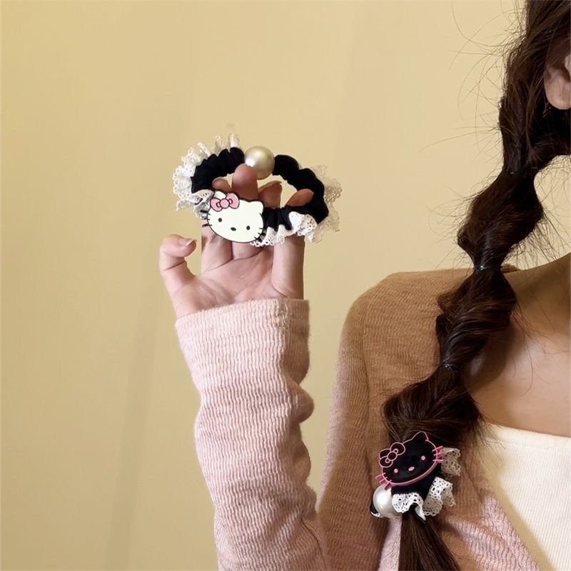 二点セット SNS映えコーデに かわいさ満点 滑り止め付き 伸縮性あり ヘアアクセサリー ヘアゴム