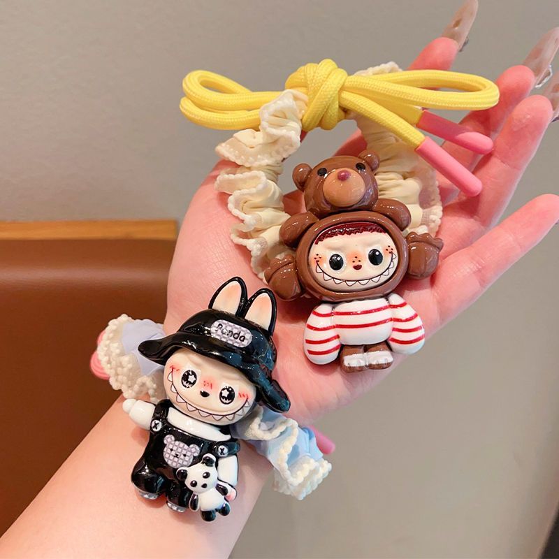 目を奪われる ユニーク キャラクター ヘアアクセサリー シュシュ ヘアゴム