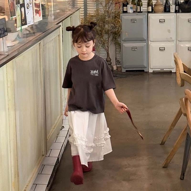 【90-160cm】取り入れたい 好感度UP オシャレ カジュアル 女の子 半袖 Tシャツ