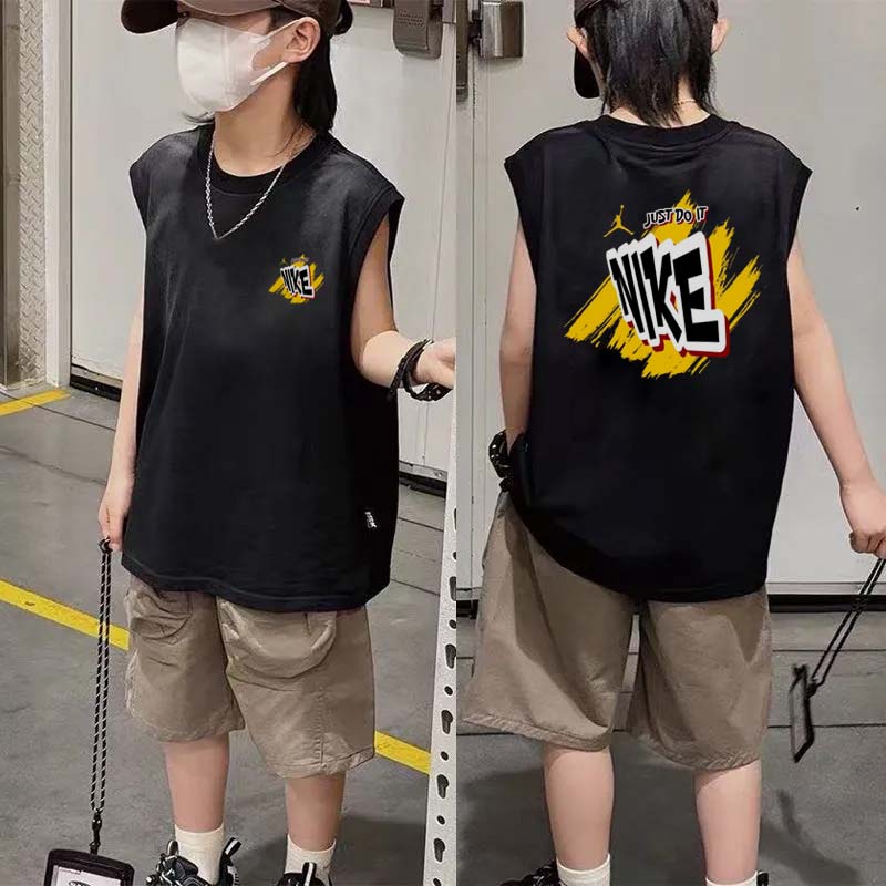 【90-160cm】元気いっぱい カジュアル トレンド  ゆったり 涼しく快適 男の子 タンクトップ