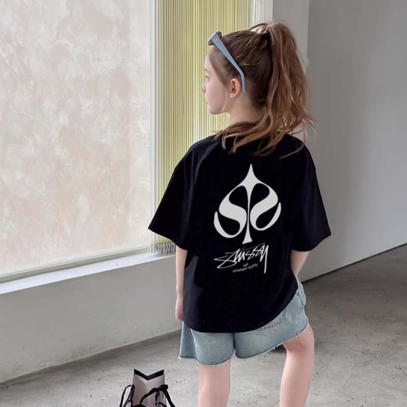 【90-160cm】コンフォート感抜群 大注目 シンプル カジュアル 女の子 半袖 Tシャツ