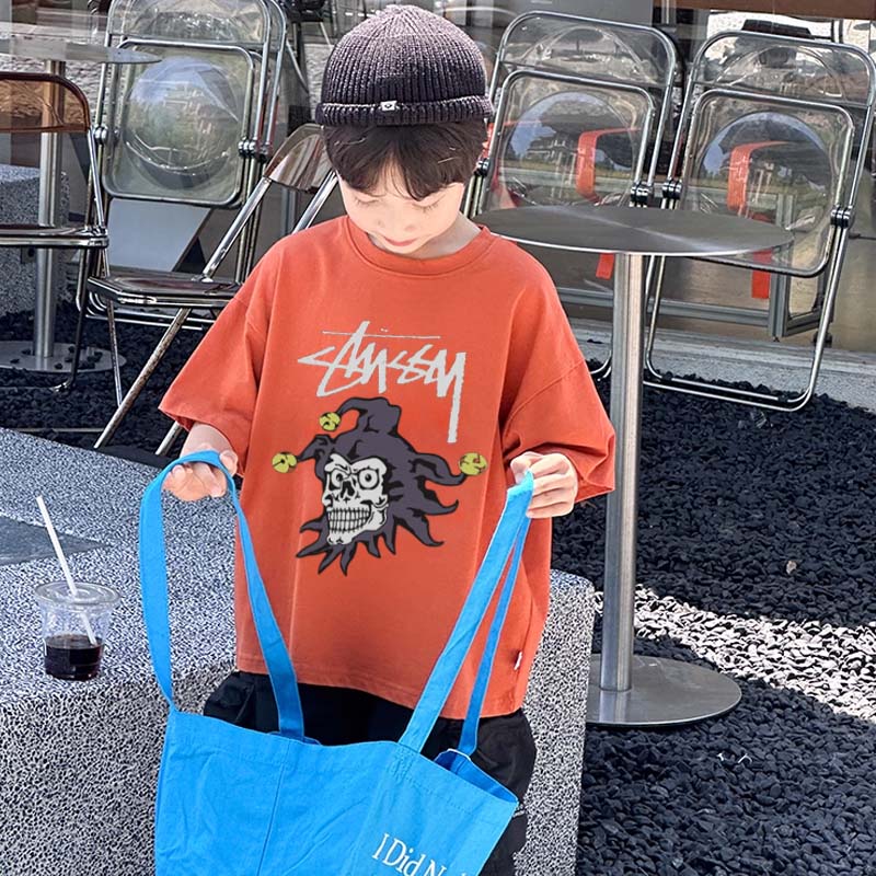 【90-160cm】リラックス感ある 大活躍 ストリート カジュアル カッコイイ 男の子 半袖 Tシャツ
