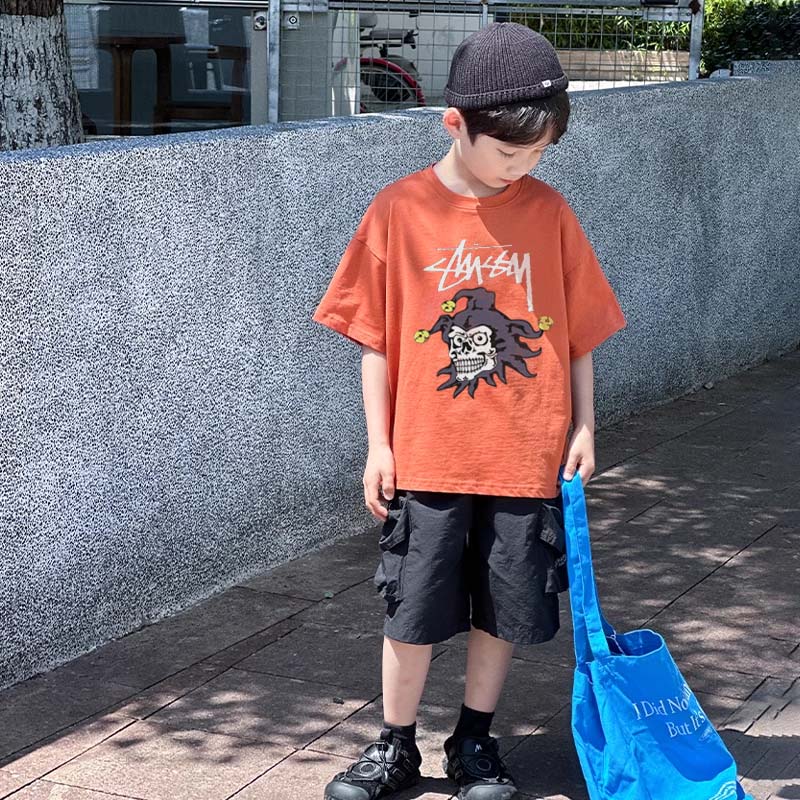 【90-160cm】リラックス感ある 大活躍 ストリート カジュアル カッコイイ 男の子 半袖 Tシャツ