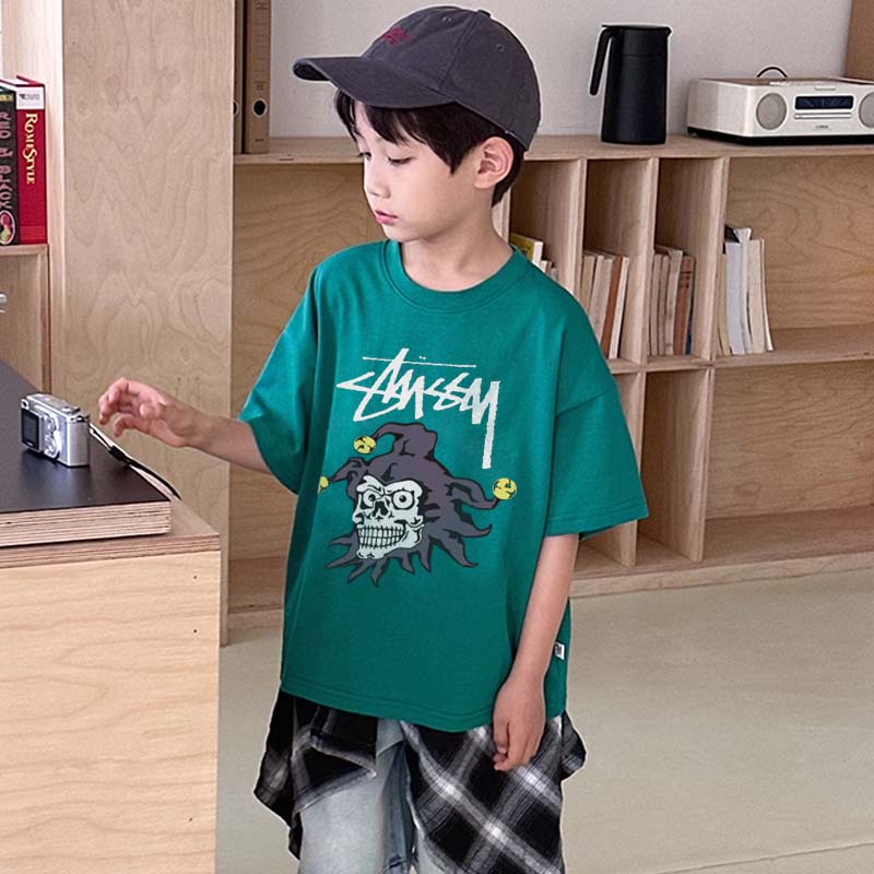 【90-160cm】リラックス感ある 大活躍 ストリート カジュアル カッコイイ 男の子 半袖 Tシャツ