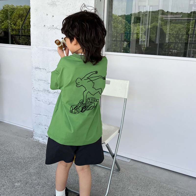 【90-160cm】ストリート感満載 爆売れ中 カジュアル ユニーク 男の子 半袖 Tシャツ