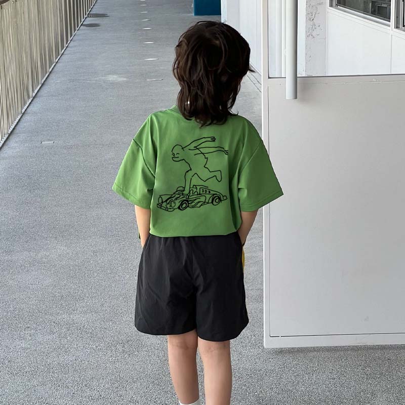 【90-160cm】ストリート感満載 爆売れ中 カジュアル ユニーク 男の子 半袖 Tシャツ