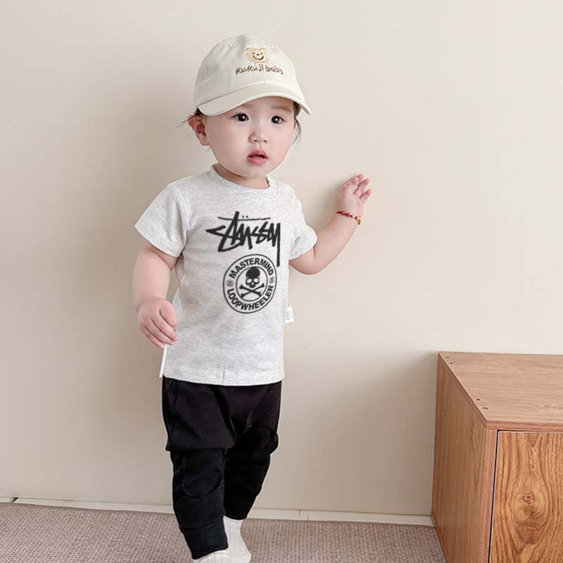 【66-90cm】よく売れる トレンド 快適な着心地 合わせやすい ベビー 半袖 Tシャツ