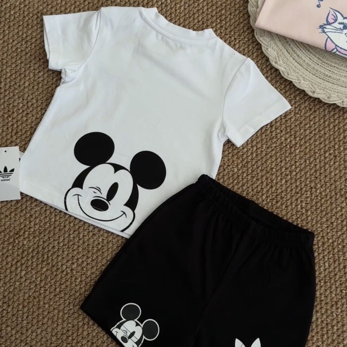 【73-100cm】目を奪われる可愛さ 絶対欲しい カジュアル 着せやすい Tシャツ+ショートパンツセットアップ