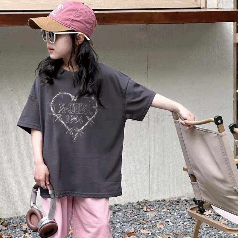 【90-160cm】毎日着たくなる 好感度UPカジュアル 肌に優しい 女の子 半袖 Tシャツ