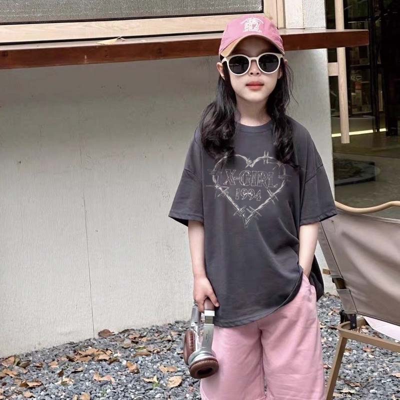 【90-160cm】毎日着たくなる 好感度UPカジュアル 肌に優しい 女の子 半袖 Tシャツ