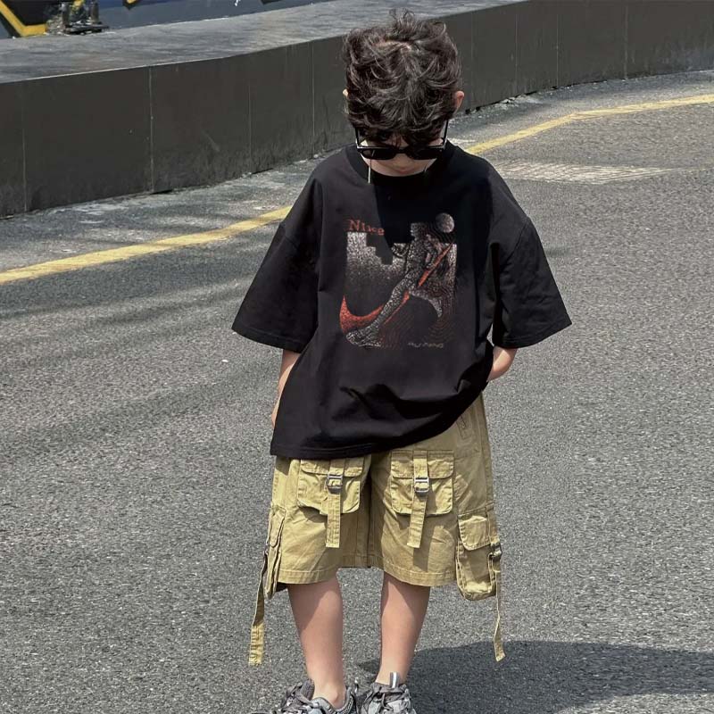 【90-160cm】トレンド感満点 売れ筋 スタイリッシュ カジュアル 男の子 半袖 Tシャツ