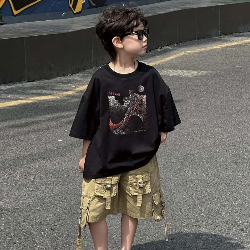 【90-160cm】トレンド感満点 売れ筋 スタイリッシュ カジュアル 男の子 半袖 Tシャツ